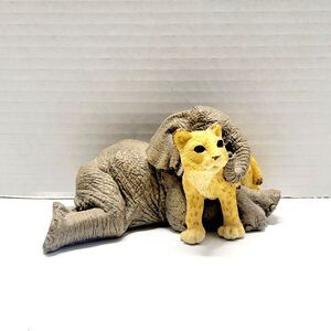 Martha Carey War & Peace The Herd Elephant & Leopard 3602 Marty Sculpture